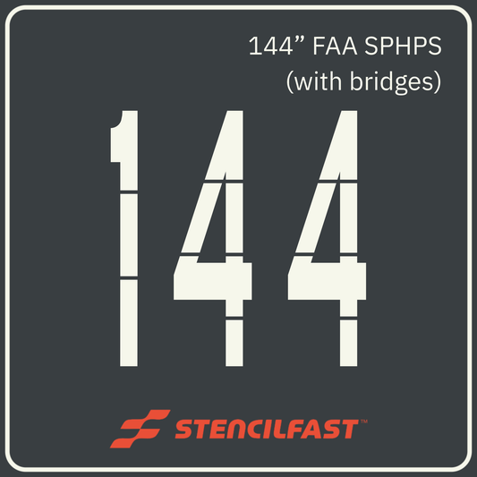 F.A.A. Airport Letter and Number Stencils 144” (12 ft. Tall)