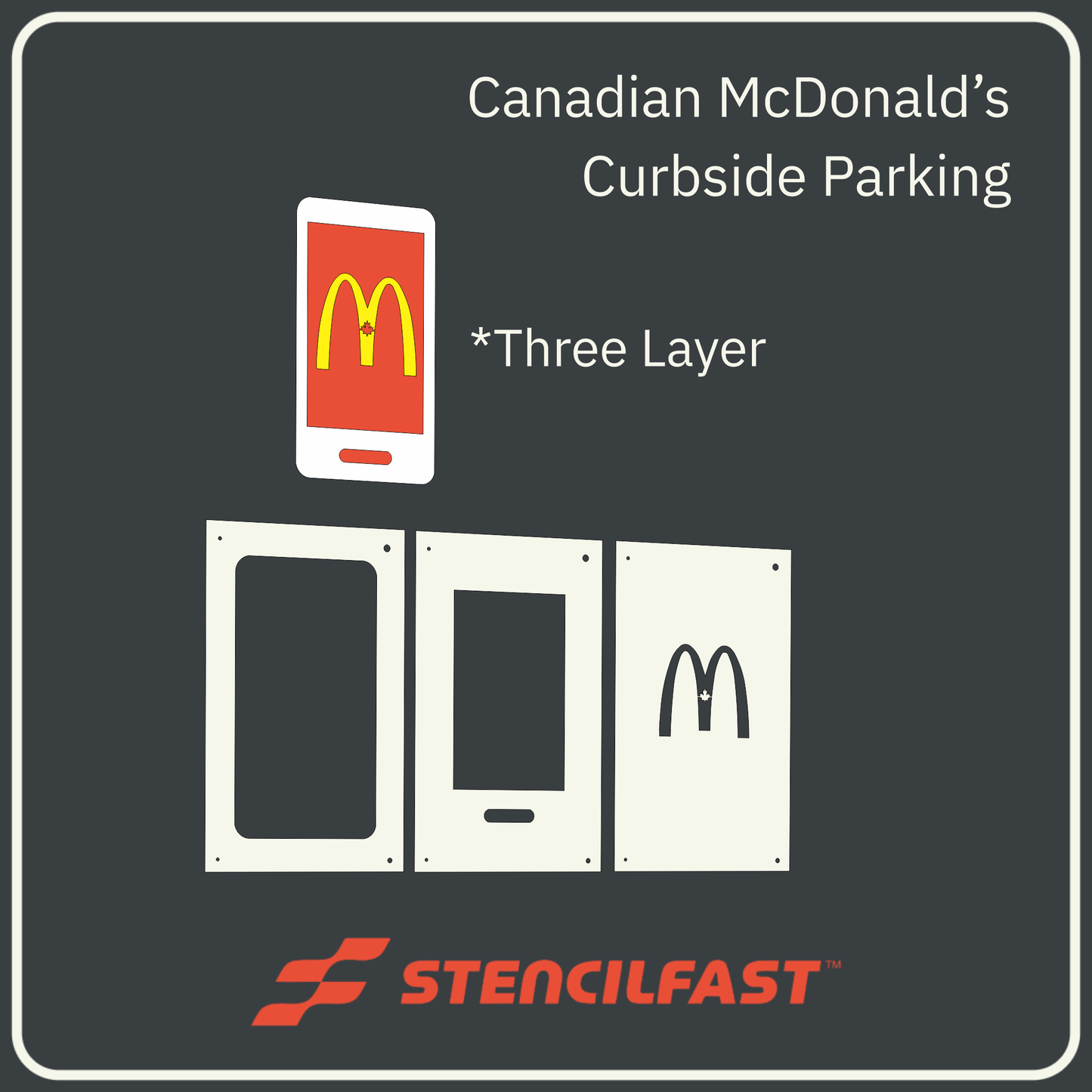 Canadian McDonald's Curbside Remote App Stencil (Multi-Layer)