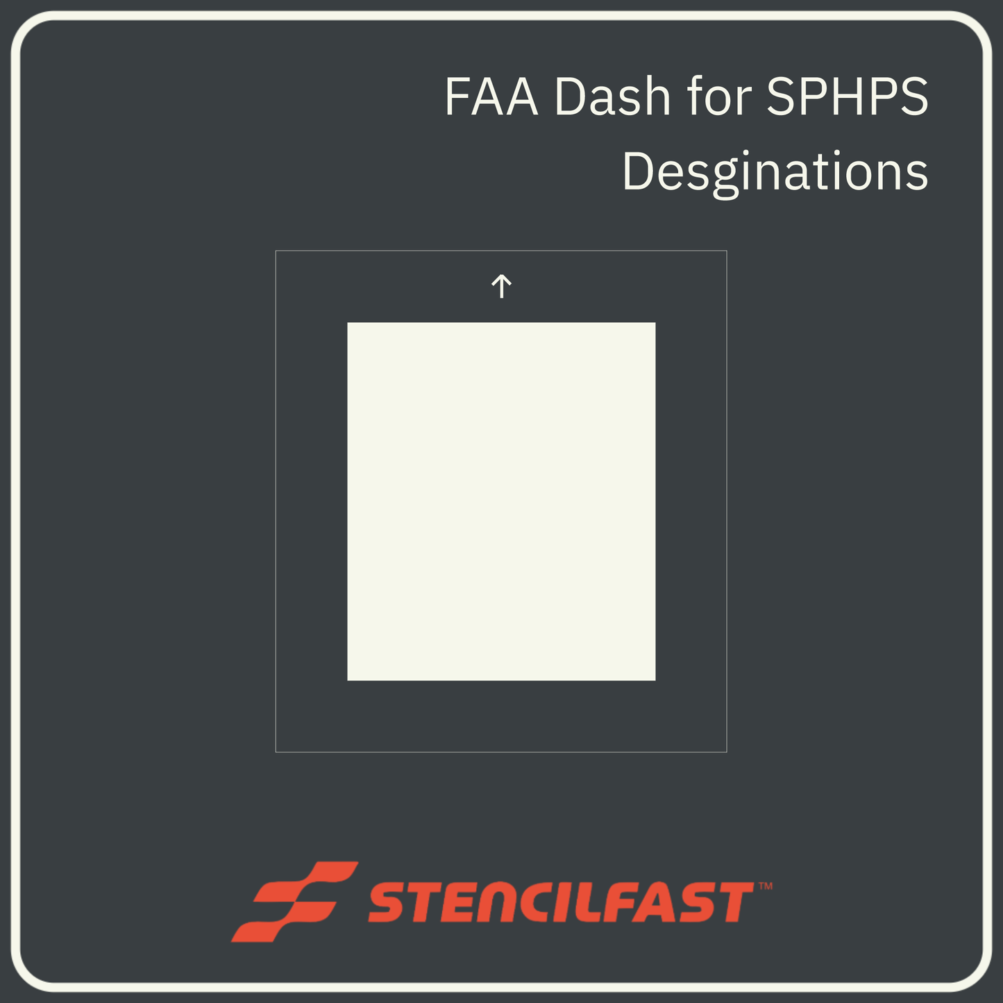 F.A.A. Airport Dash (-) Stencil