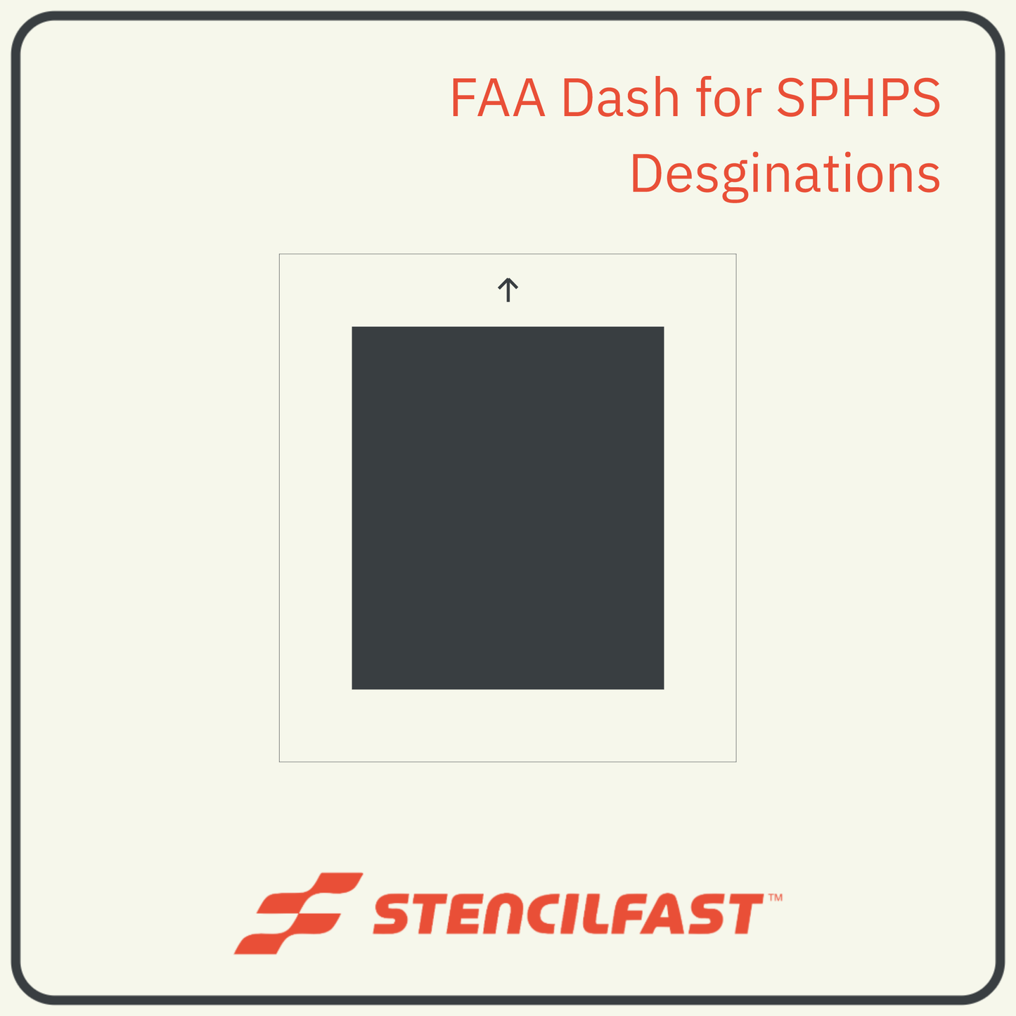 F.A.A. Airport Dash (-) Stencil
