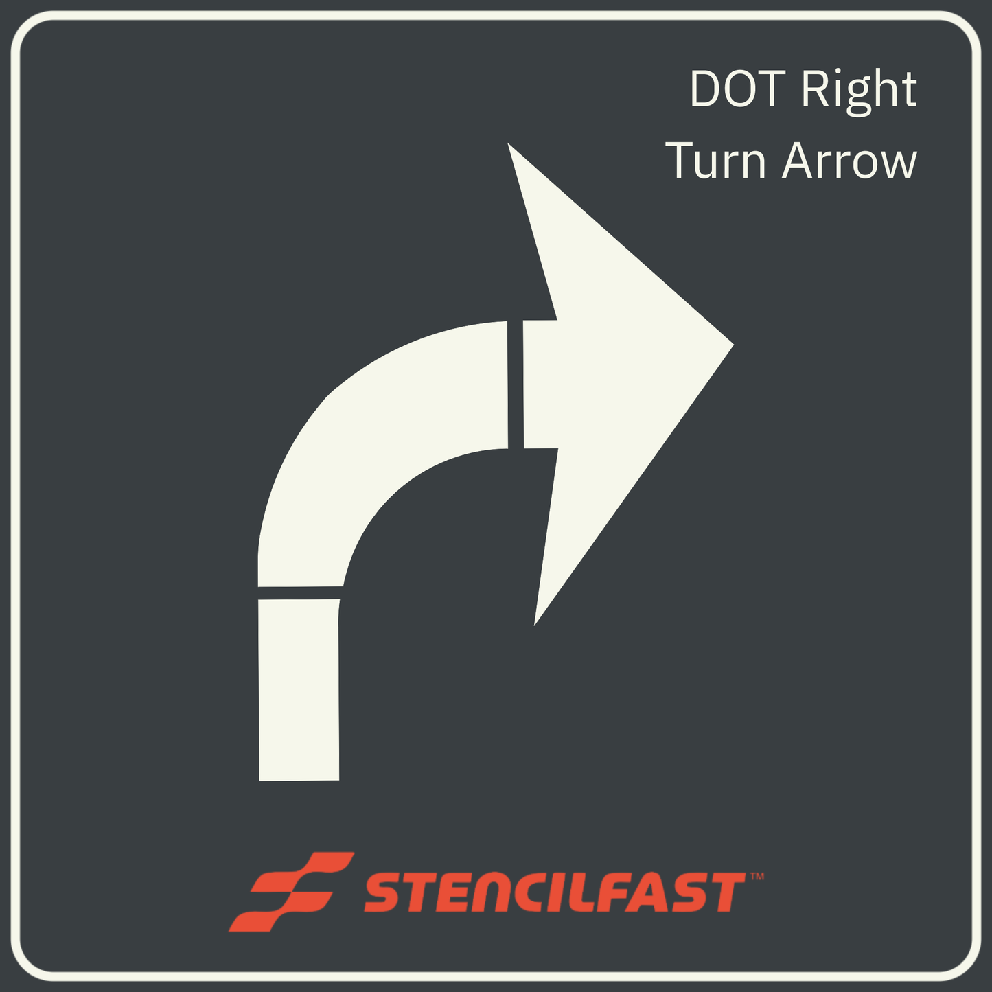 DOT Right Turn Arrow Stencil