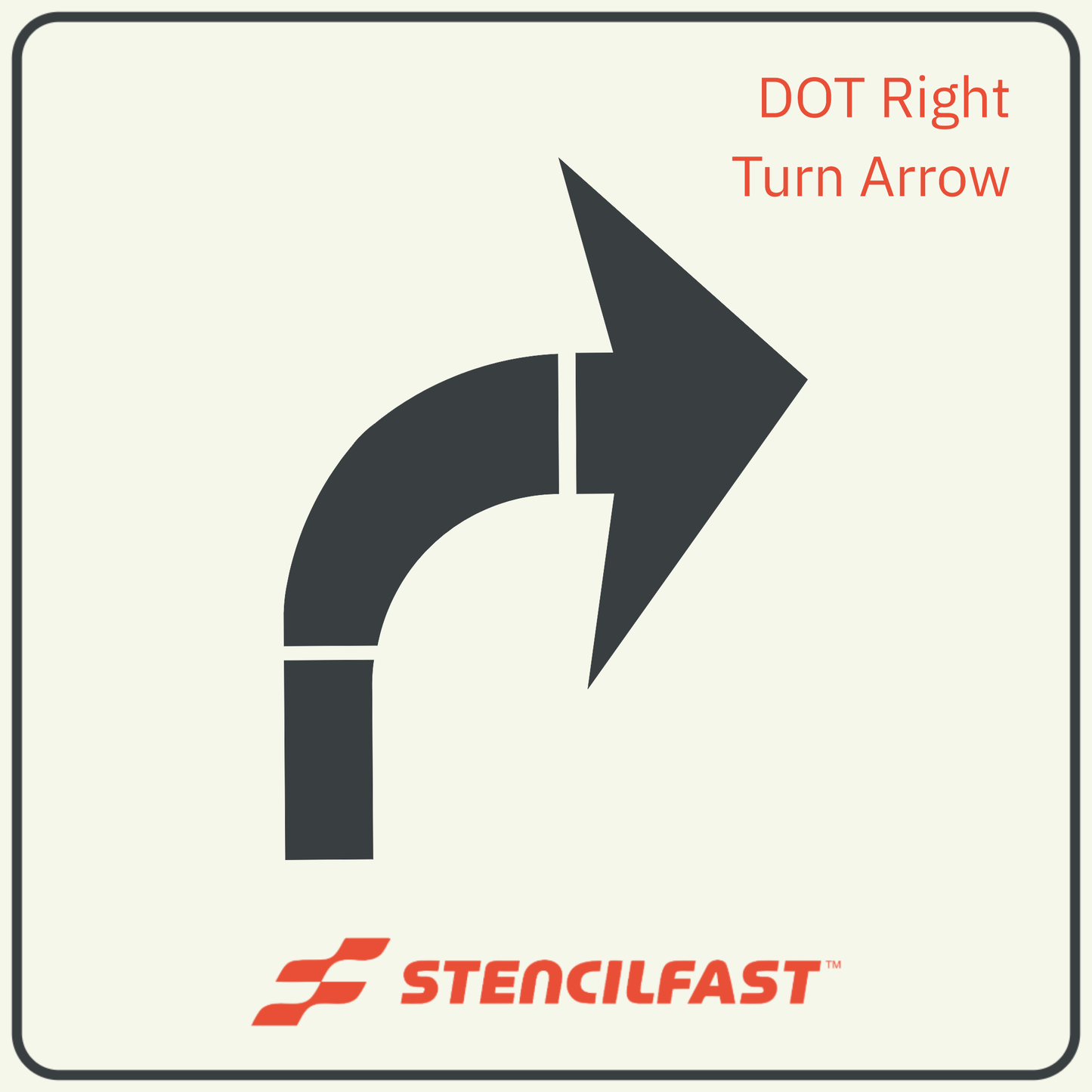 DOT Right Turn Arrow Stencil