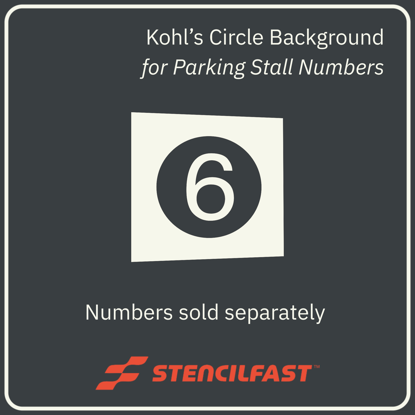 Kohl's Circle Background for Stall Number Stencils