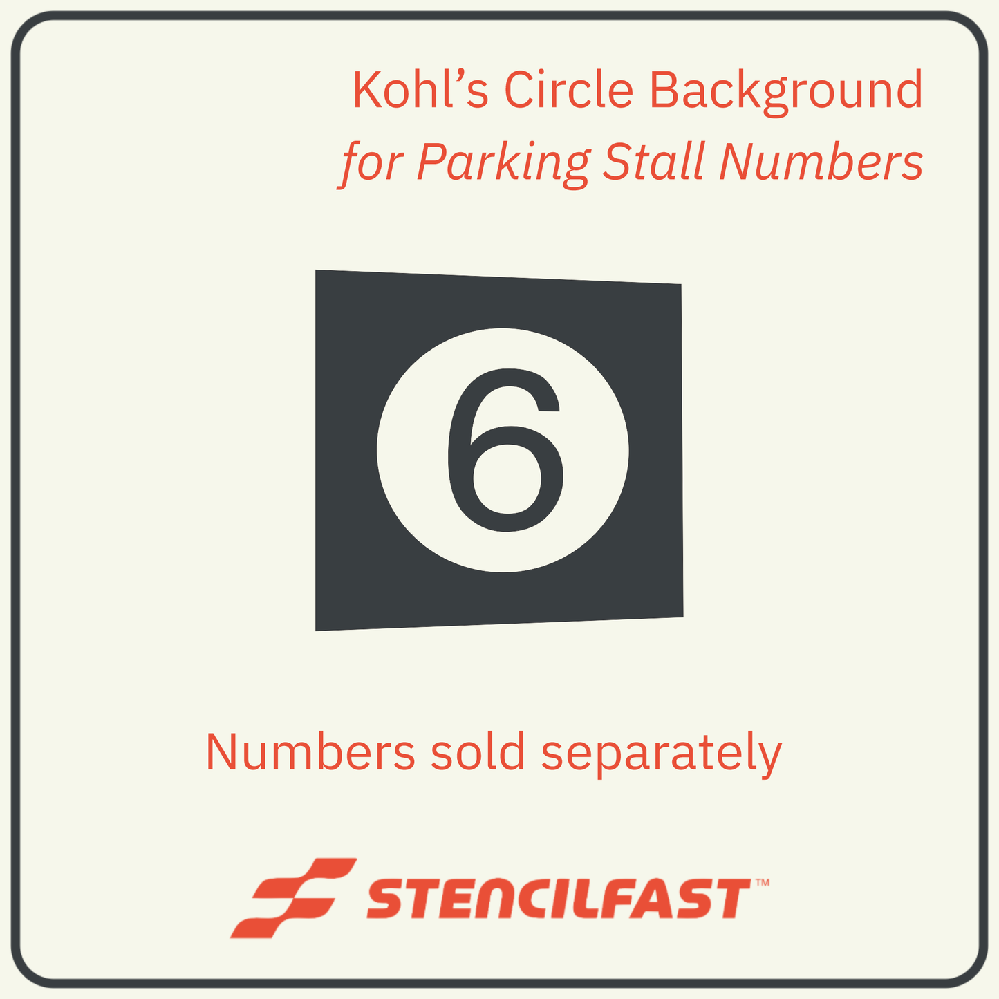 Kohl's Circle Background for Stall Number Stencils