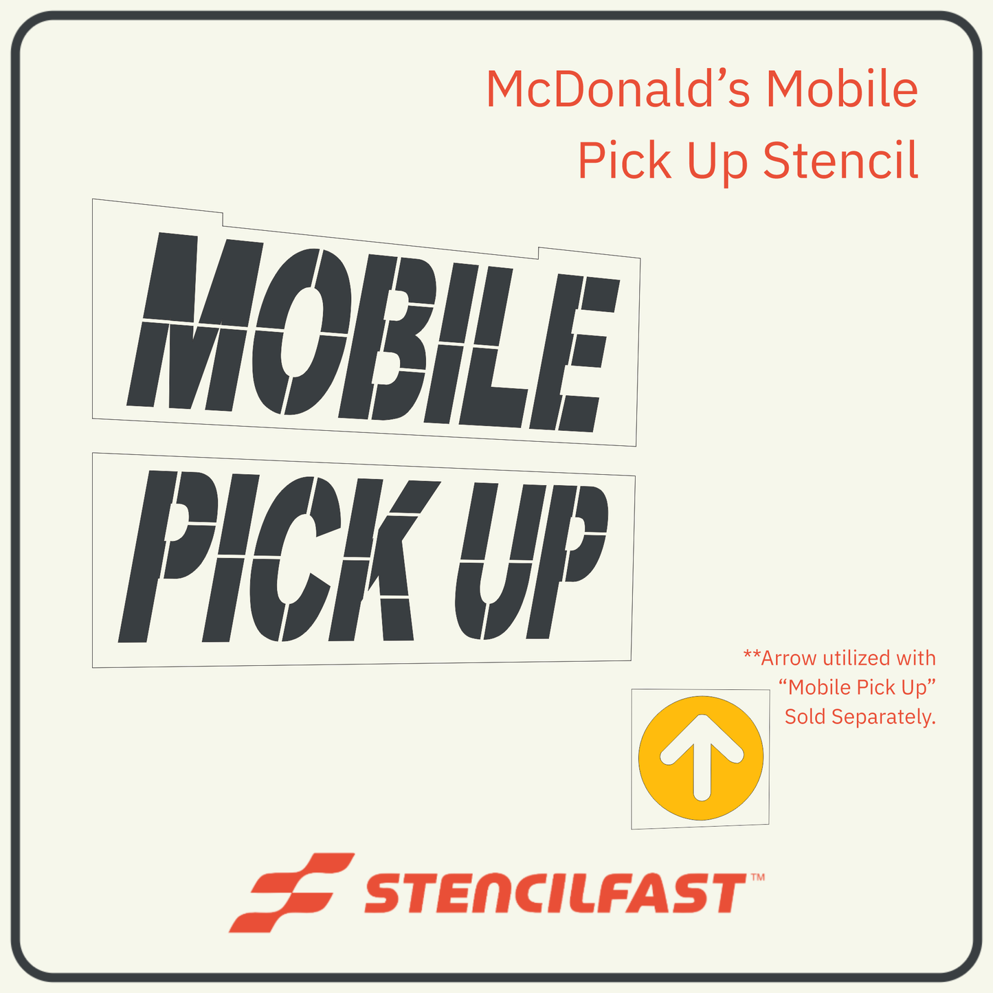 McDonald's Mobile Pick Up Stencil