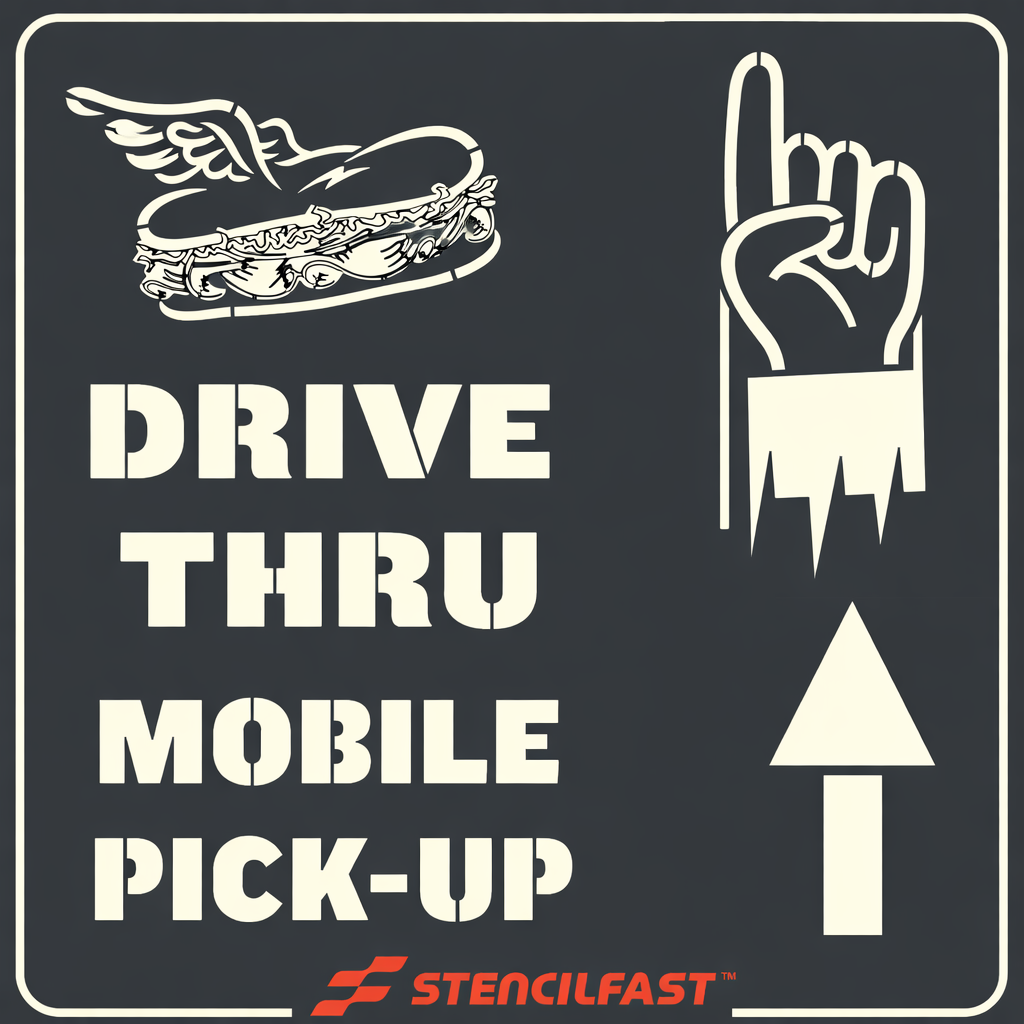 Jimmy John's Parking Lot Stencil Kit | Standard Base Kit 1