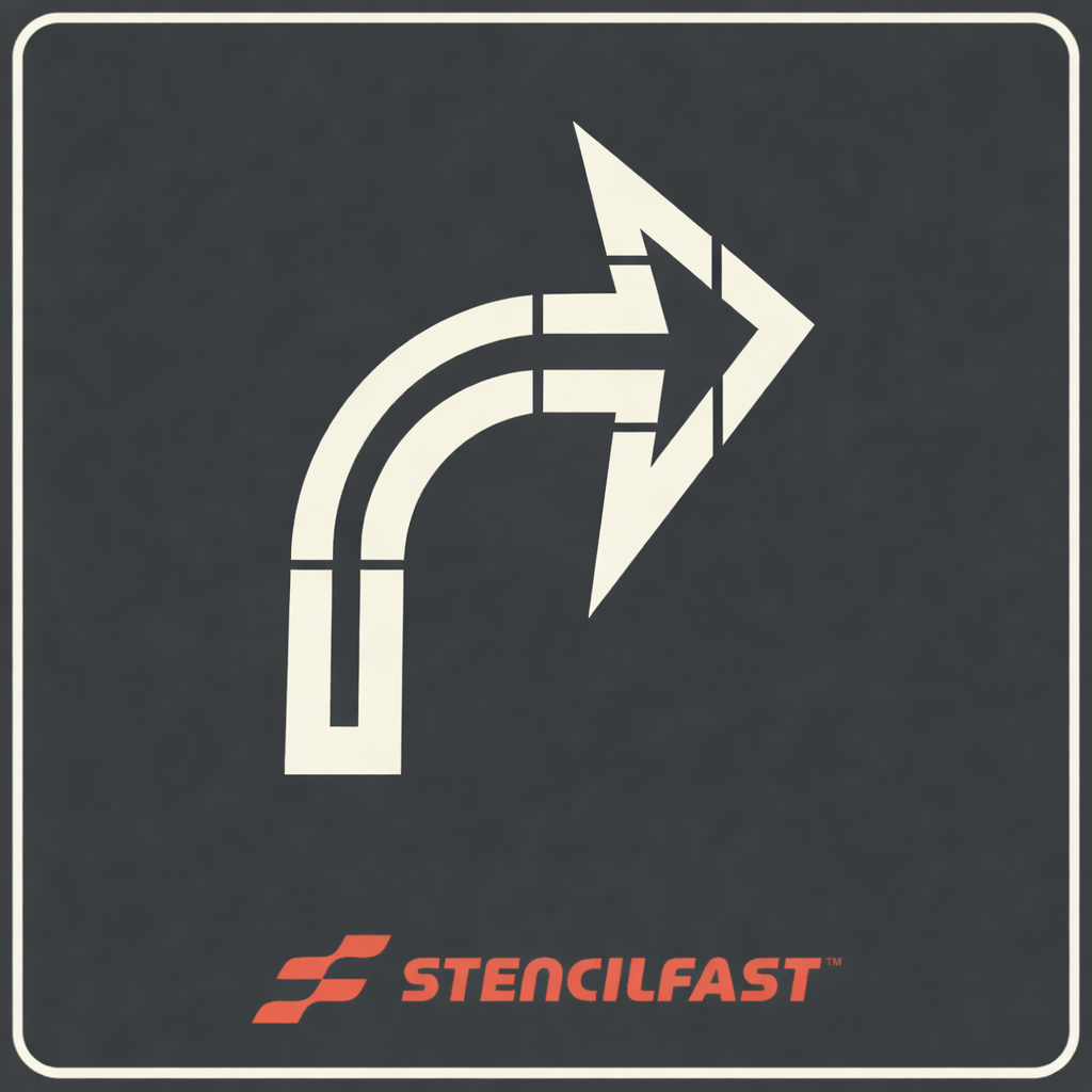 Walmart Large Turn Arrow Stencil