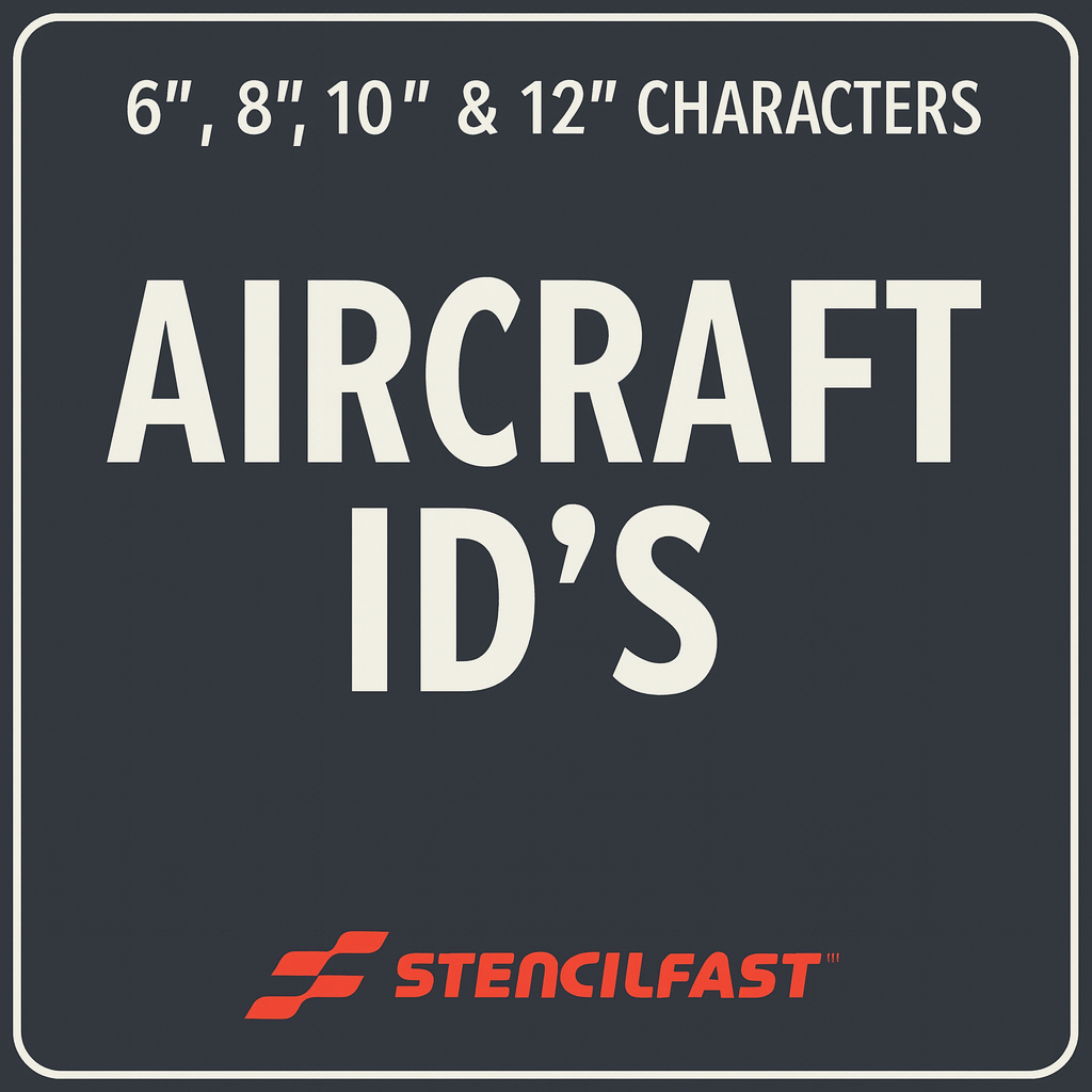 Aircraft Identification Pavement Stencils for Airport Gate Markings