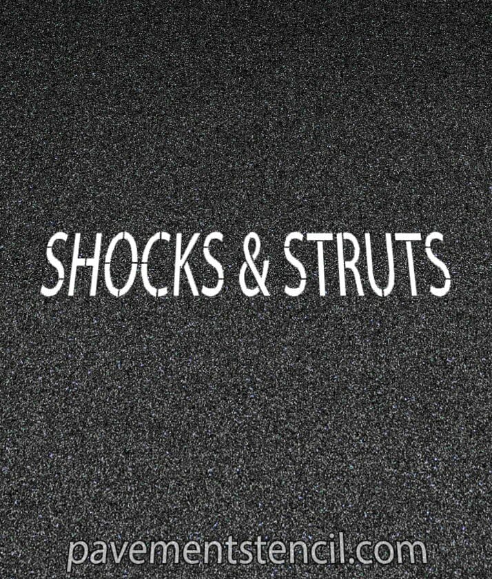 Jiffy Lube shocks & struts stencil