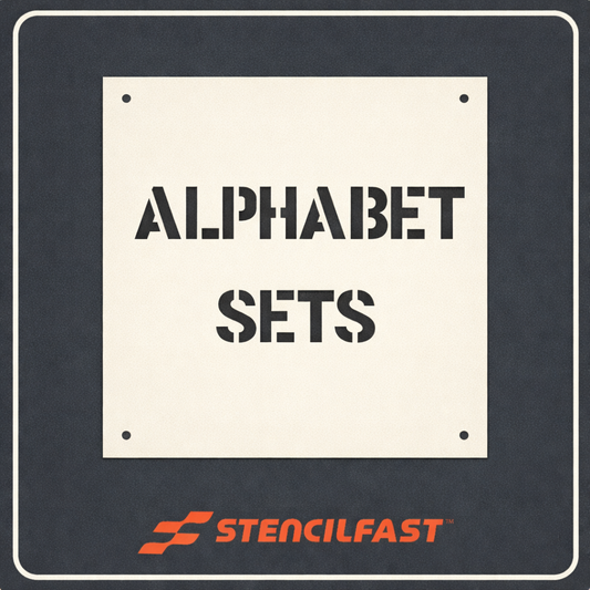 Alphabet Sets Stencil Display (1/10 LDPE)