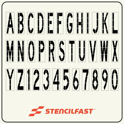 FAA Airport Letter and Number Stencils 144” (12 ft. Tall) TEST