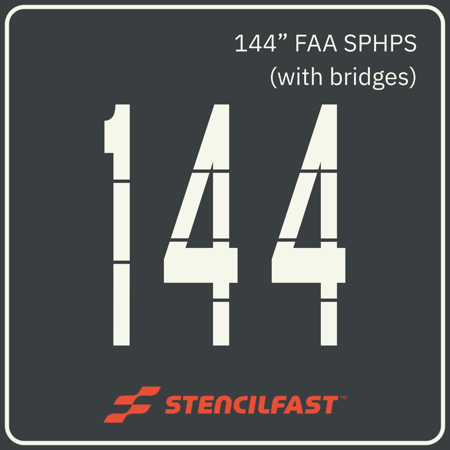 F.A.A. Airport Letter and Number Stencils 144” (12 ft. Tall)
