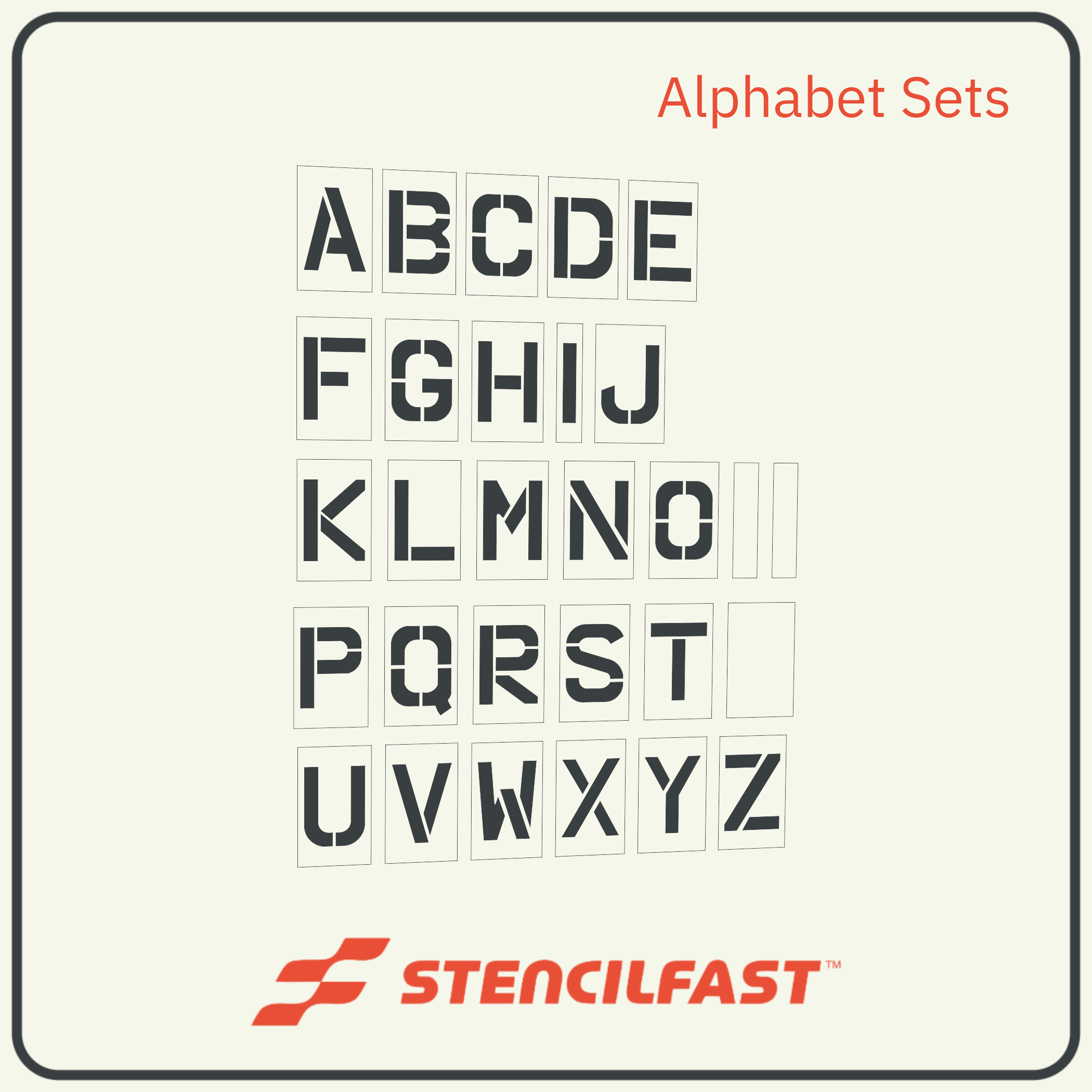Alpha Lettering Set 2000b Alphabet & Number Sets | StencilFast