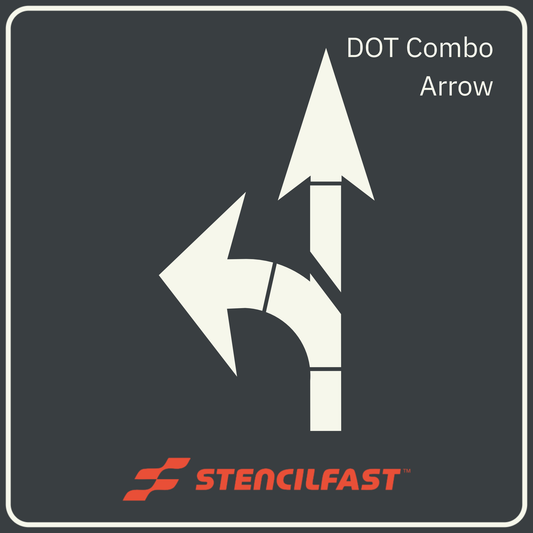 SC DOT Combination Arrow Stencil (UHMW Material)