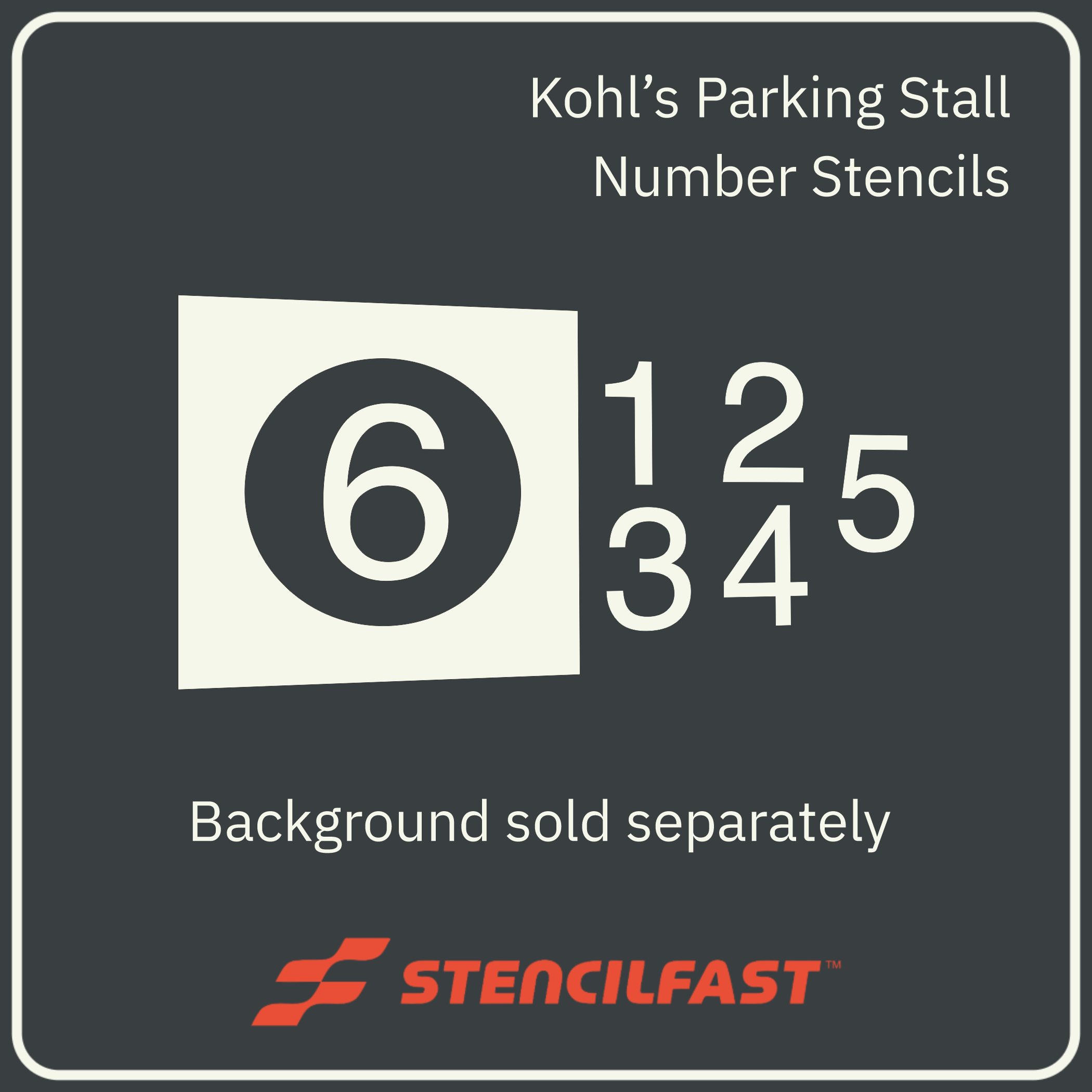 Stall Number Design Kohl's Pick Up Stall Numbers | StencilFast