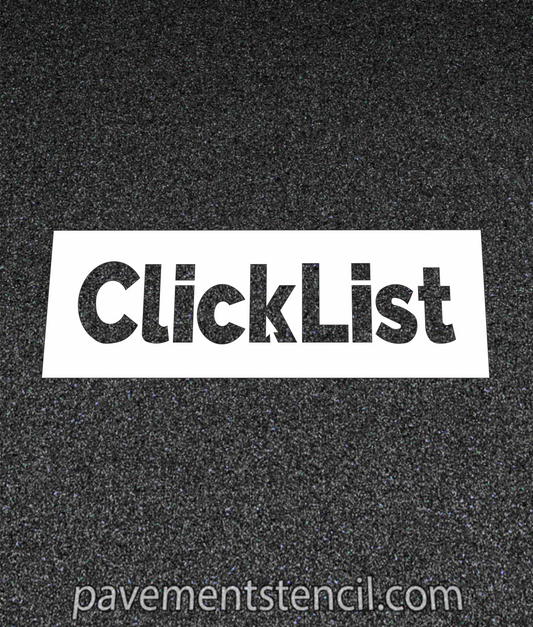 Kroger Click List stencil