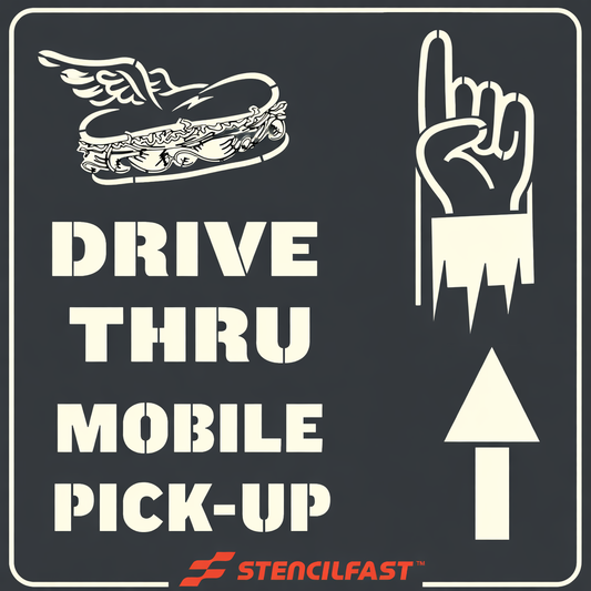 Jimmy John's Parking Lot Stencil Kit | Standard Base Kit 1