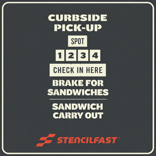 Jimmy John's Parking Lot Stencil Kit | Standard Base Kit 2