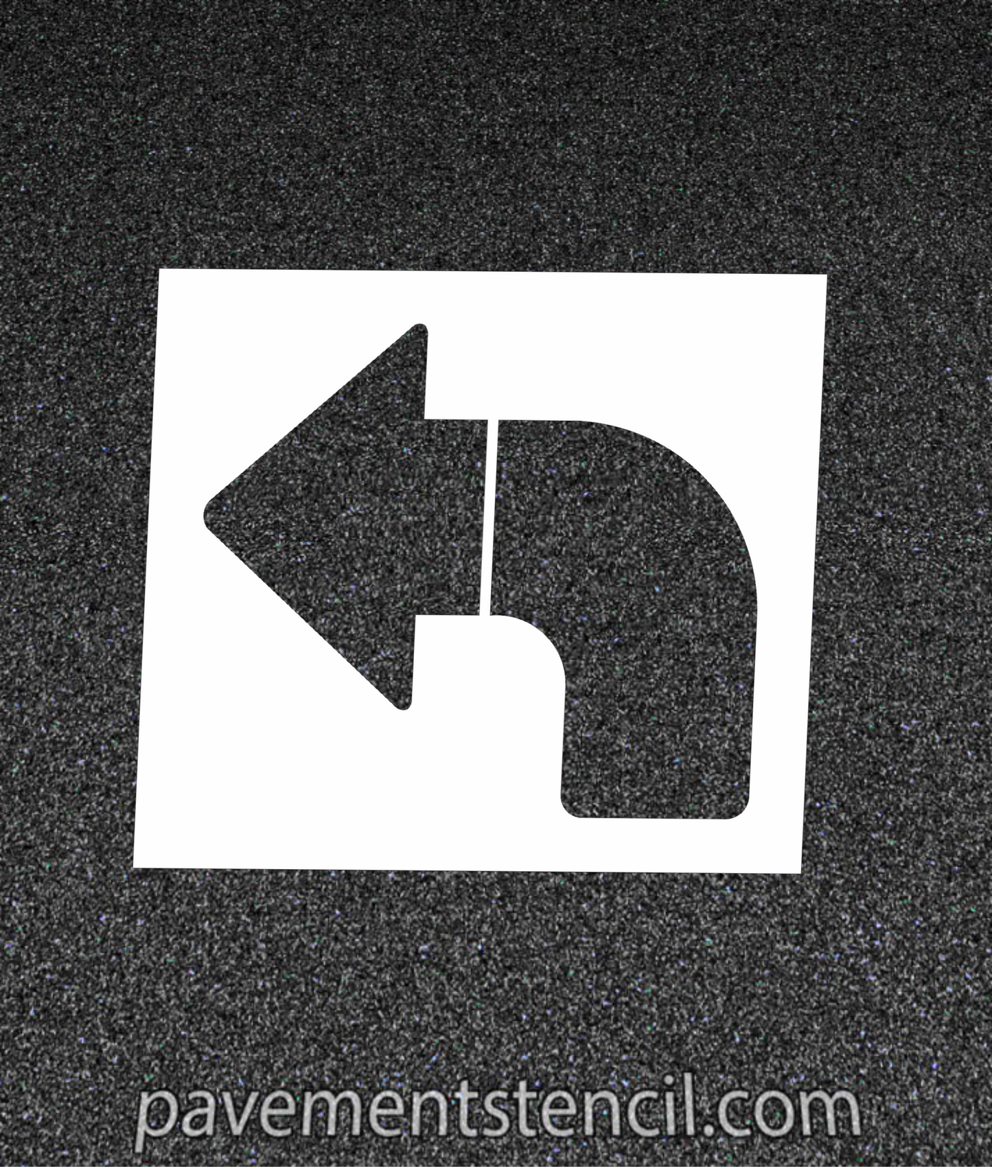 Chipotle left turn arrow stencil