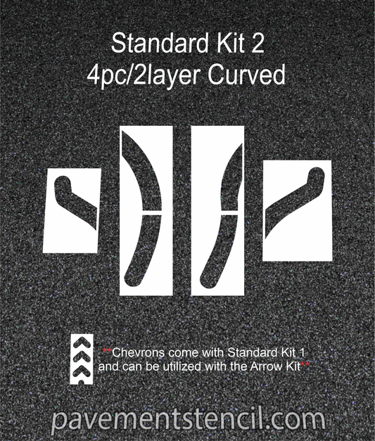 Dunkin' Standard Stencil Kit 2 (Curved Arrow)