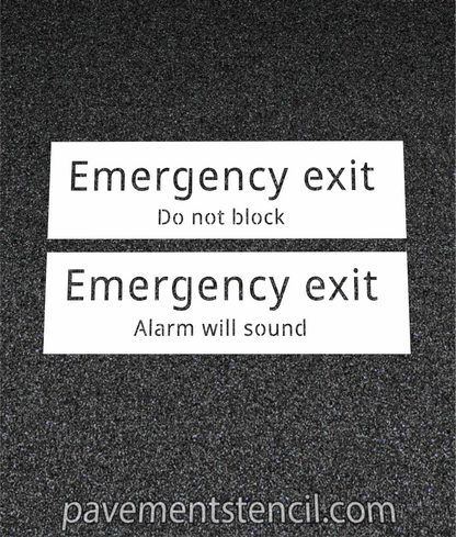 IKEA emergency exit stencil