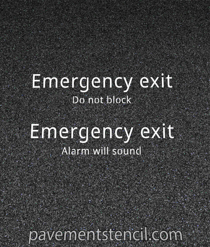 IKEA emergency exit stencil