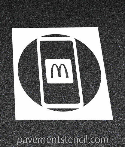 McDonald's Curbside Mobile Pick Up Stencil New as of 9/08/2022