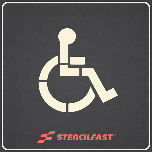 Handicap Symbol Stencil - 21.5", 34", 39", 48", or 53.5"