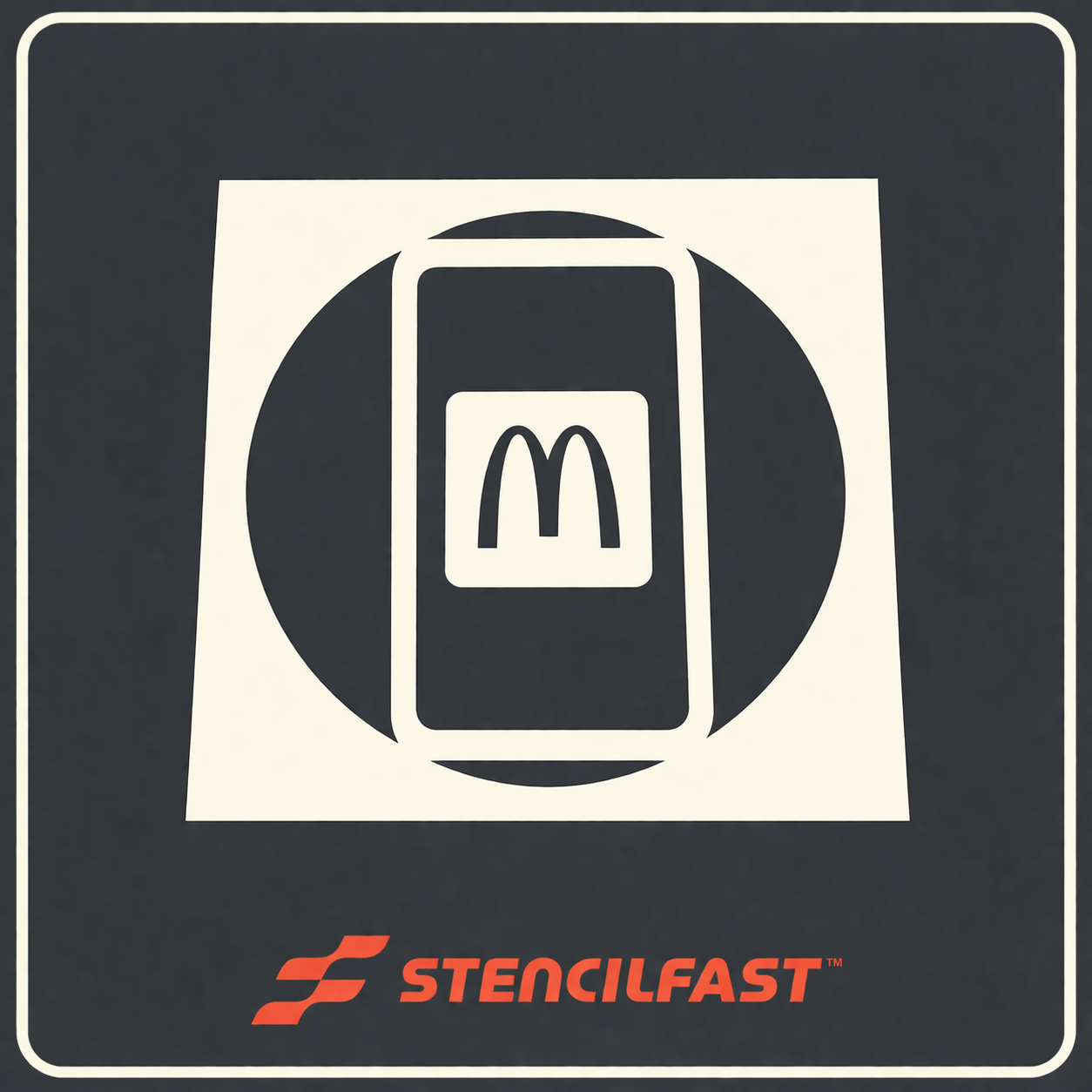 McDonald's Curbside Mobile Pick Up Stencil New as of 9/08/2022