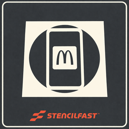 McDonald's Curbside Mobile Pick Up Stencil New as of 9/08/2022