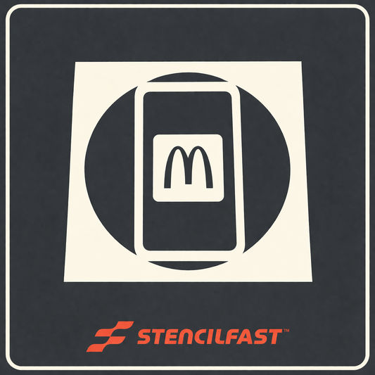 McDonald's Curbside Mobile Pick Up Stencil New as of 9/08/2022