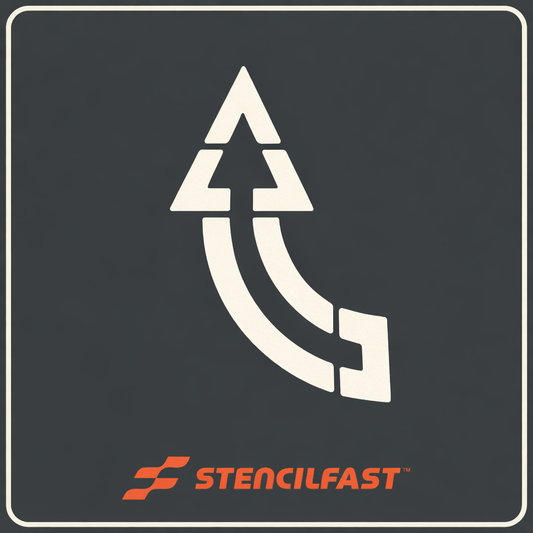 Walmart 24"x45" Turn Arrow Stencil