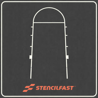 Basketball Court Stencil