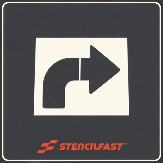 Chipotle Right Turn Arrow Stencil