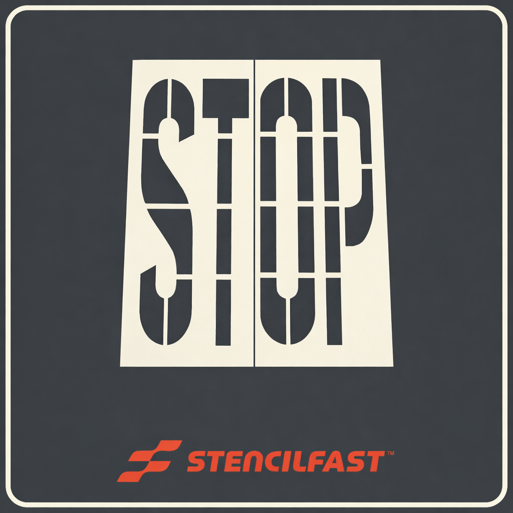 DOT Stop Stencil | StencilFast