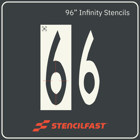 F.A.A. 96" Infinity Stencils Meets Spec AC 5340-1M : Paragraph 1.3.9