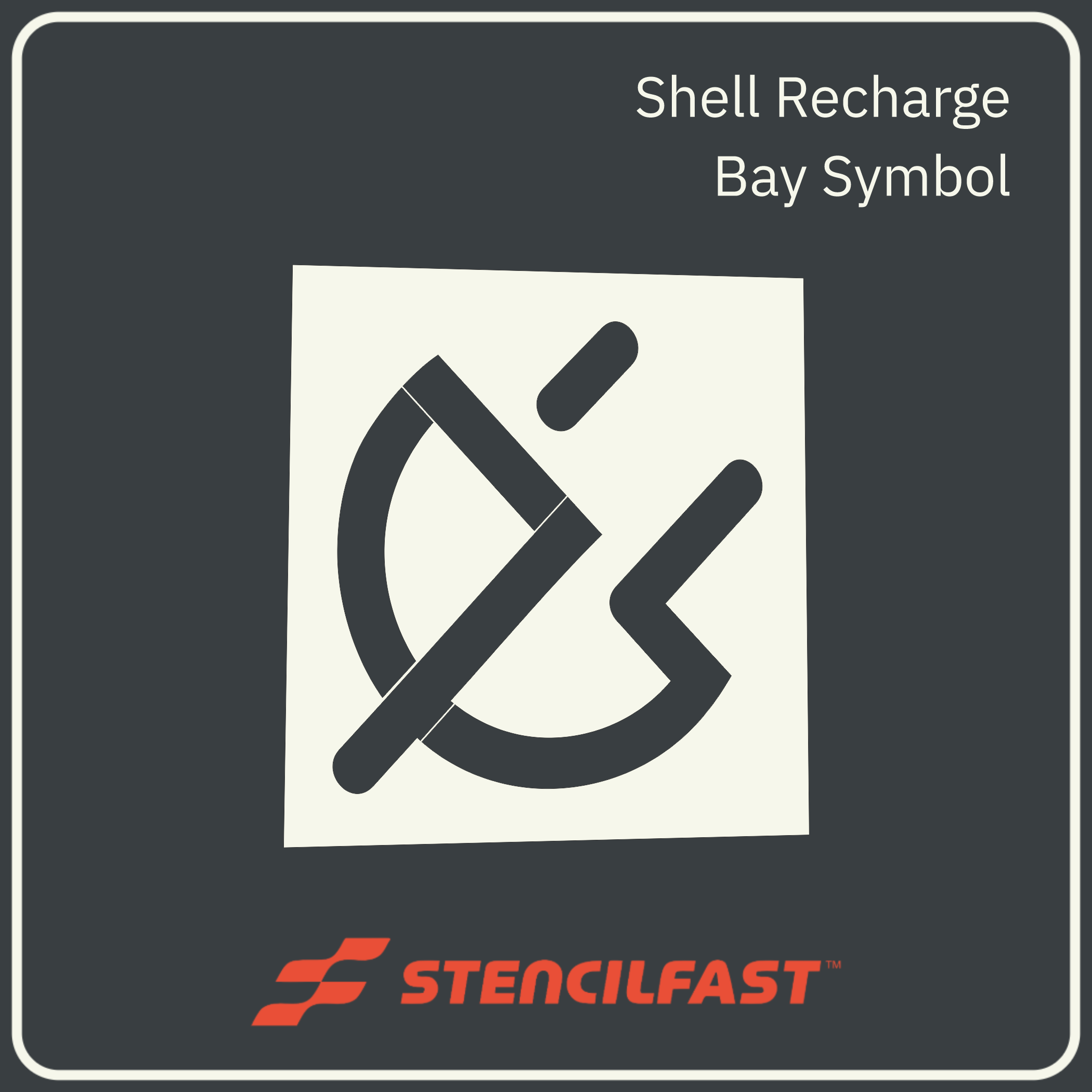 Shell Recharge Sticker Shell E-Plug Recharge Bay Symbol | StencilFast