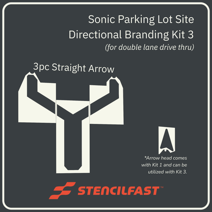Sonic Parking Lot Site Directional Branding Kit 3 (STRAIGHT ARROW)