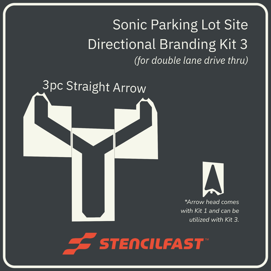 Sonic Parking Lot Site Directional Branding Kit 3 (STRAIGHT ARROW)
