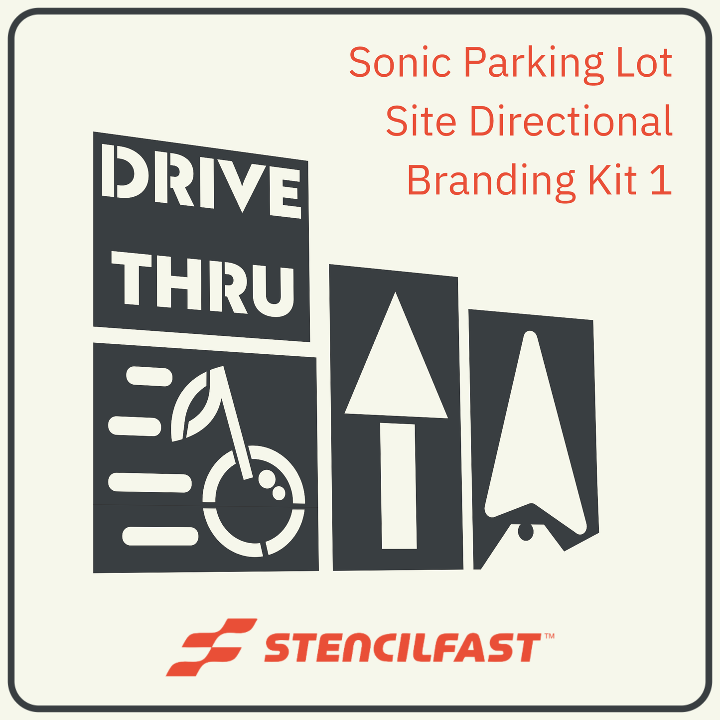 Sonic Parking Lot Site Directional Branding Kit 1