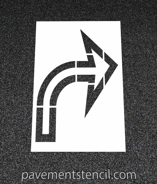 Walmart turn arrow stencil