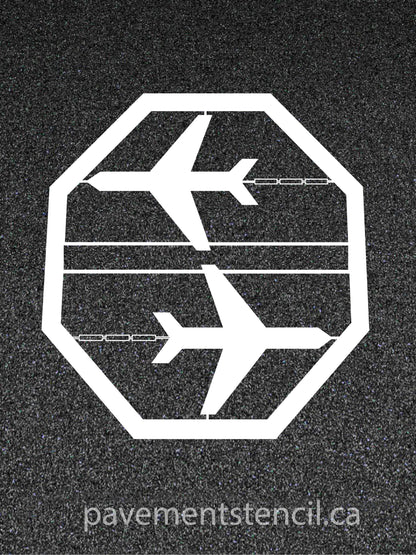 1.5 meter Yield to Aircraft symbol with background