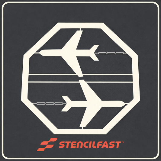 1.5 meter Yield to Aircraft symbol with background