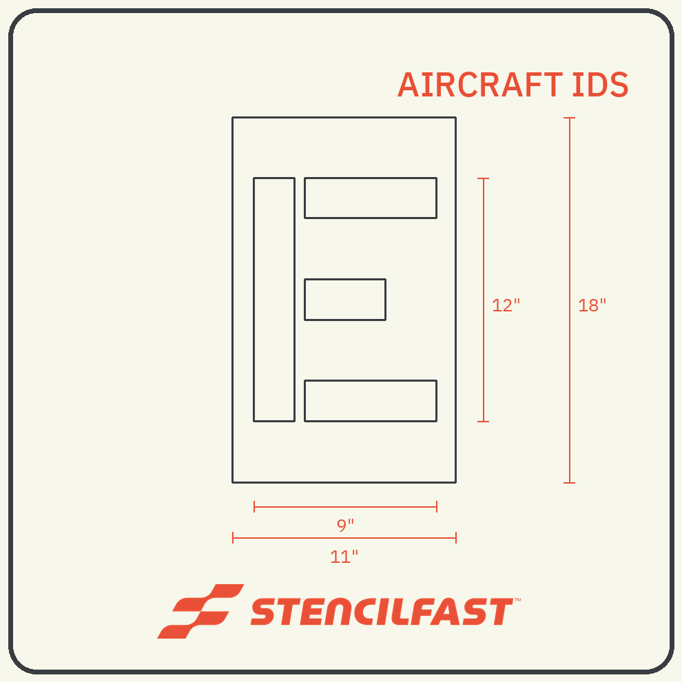 Aircraft Identification Stencils for Airport Gate Markings
