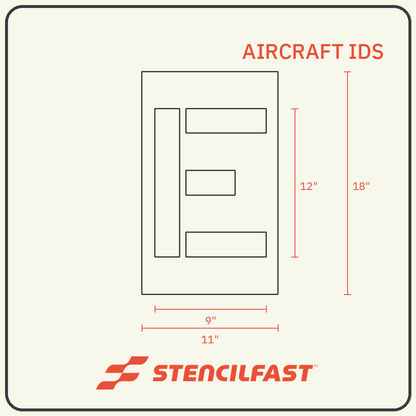 Aircraft Identification Stencils for Airport Gate Markings
