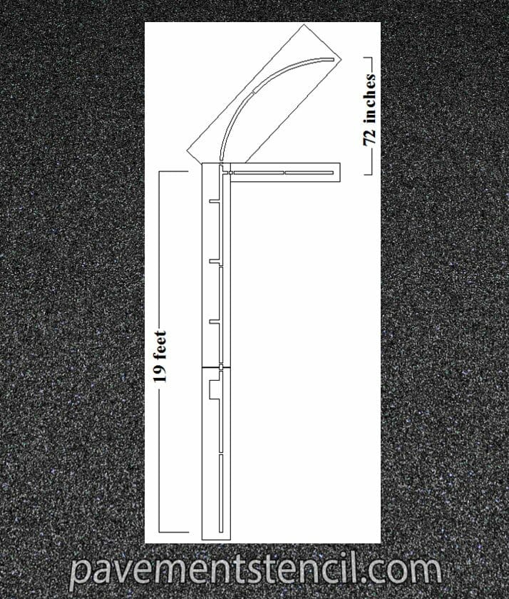 Basketball court stencil dimensions