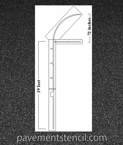 Basketball court stencil dimensions