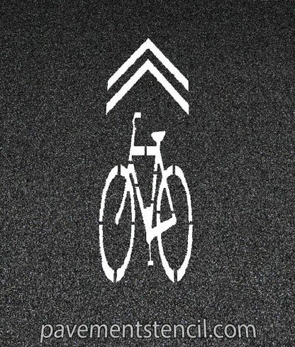 Bike lane sharrow stencil