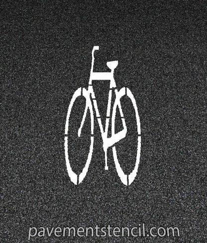 Bike symbol stencil