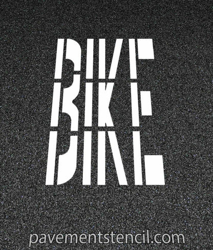 Bike word stencil